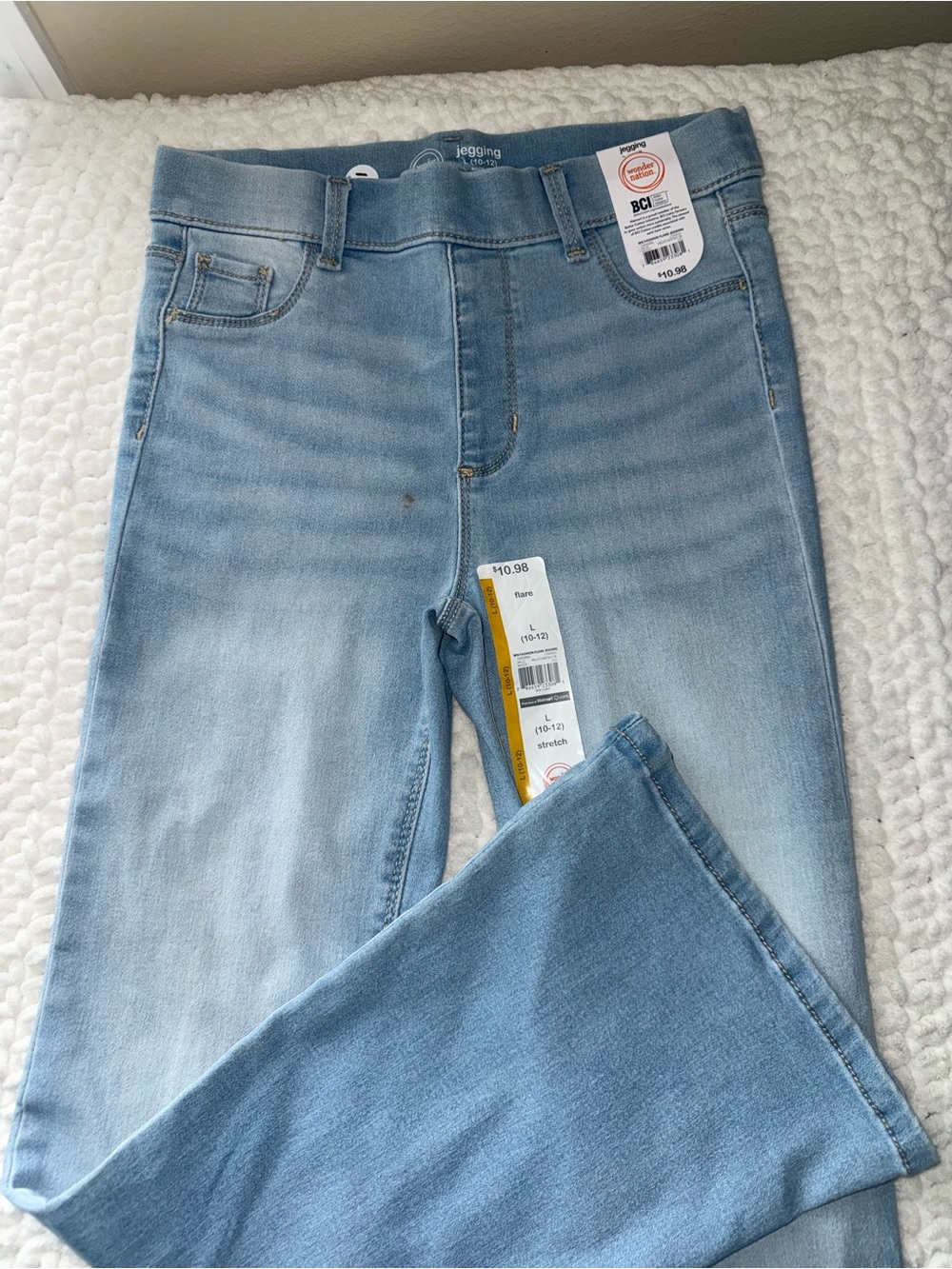 Light Wash girls Jeggings - Stretch Denim